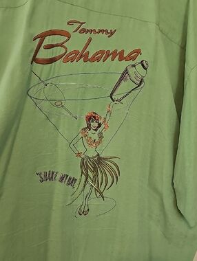 Tommy Bahama Light Green Hula Martini Graphic Tee